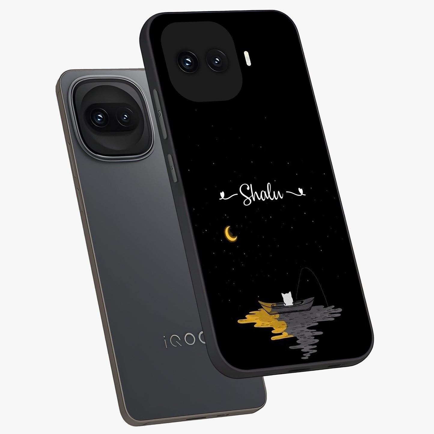 Silent Night Row Glass Case displayed in angled mockup highlighting peaceful evening design with dreamy night aesthetic.