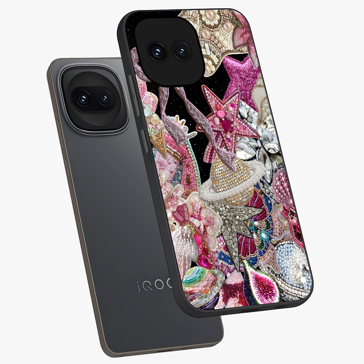 Starlit Jewel Dream Glass Case displayed in angled mockup highlighting glowing celestial jewel design with dreamy aesthetic.