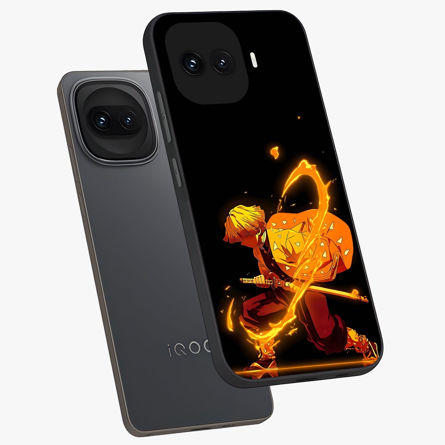 Thunder Flame Execution Glass Case displayed in angled mockup highlighting dramatic fire themed design with intense fantasy aesthetic.
