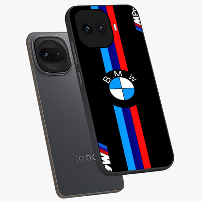 Turbo BMW Beast Glass Case displayed in angled mockup highlighting sleek racing car design with bold automotive aesthetic.