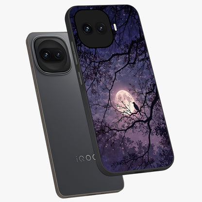 Whispering Moon Silence Glass Case displayed in angled mockup highlighting calm lunar design with dreamy night aesthetic.