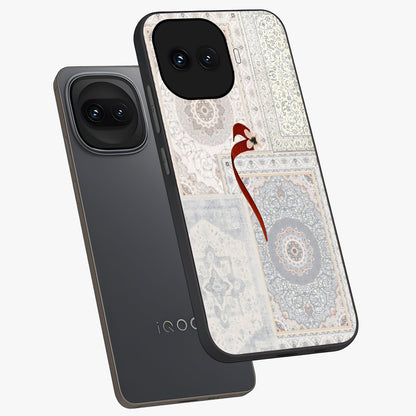 White Aesthetic Bow Glass Case displayed in angled mockup highlighting clean bow design with soft aesthetic style.