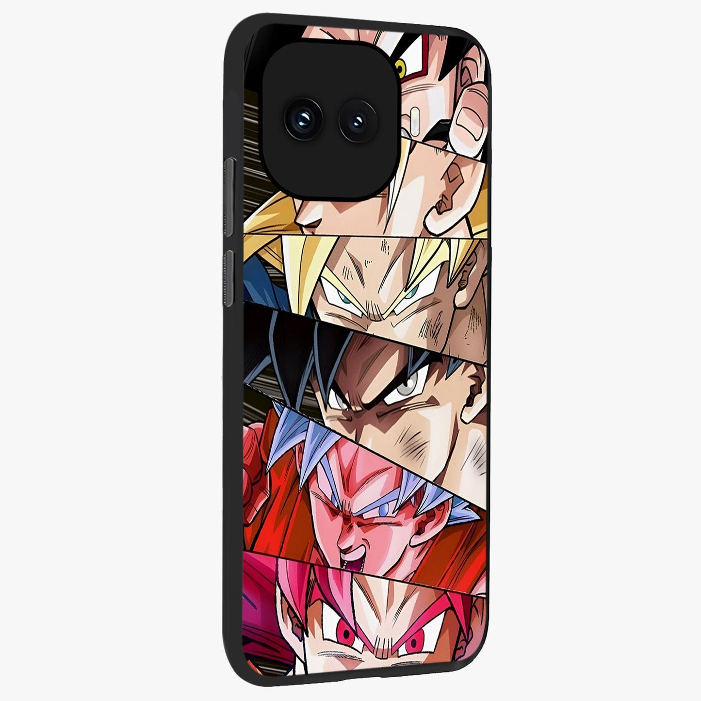 Anime Character Glass Case upright view showcasing expressive anime artwork with bold graphic style.