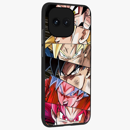 Anime Character Glass Case upright view showcasing expressive anime artwork with bold graphic style.