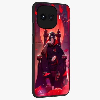 Blood Moon Sovereign Glass Case upright view showcasing powerful moon inspired artwork with cosmic aesthetic style.