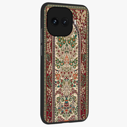 Persian Inspired Glass Case upright view showcasing decorative Persian artwork with rich heritage theme.