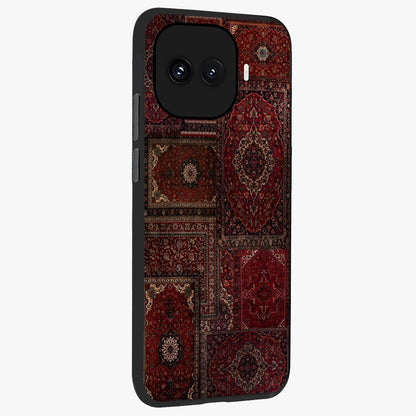 Persian Velvet Tale Glass Case upright view showcasing elegant Persian artwork with classic heritage theme.