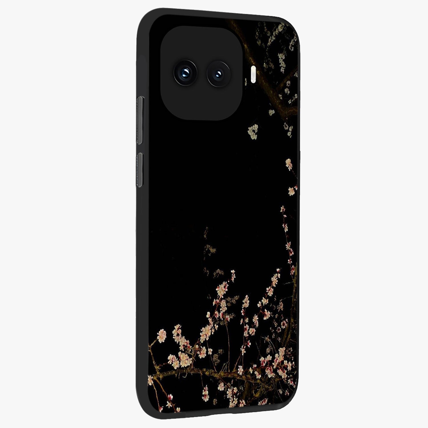 Petal Moon Light With Custom Name Glass Case upright view showcasing elegant floral moon artwork with personalized aesthetic.