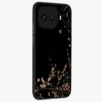 Petal Moon Light With Custom Name Glass Case upright view showcasing elegant floral moon artwork with personalized aesthetic.