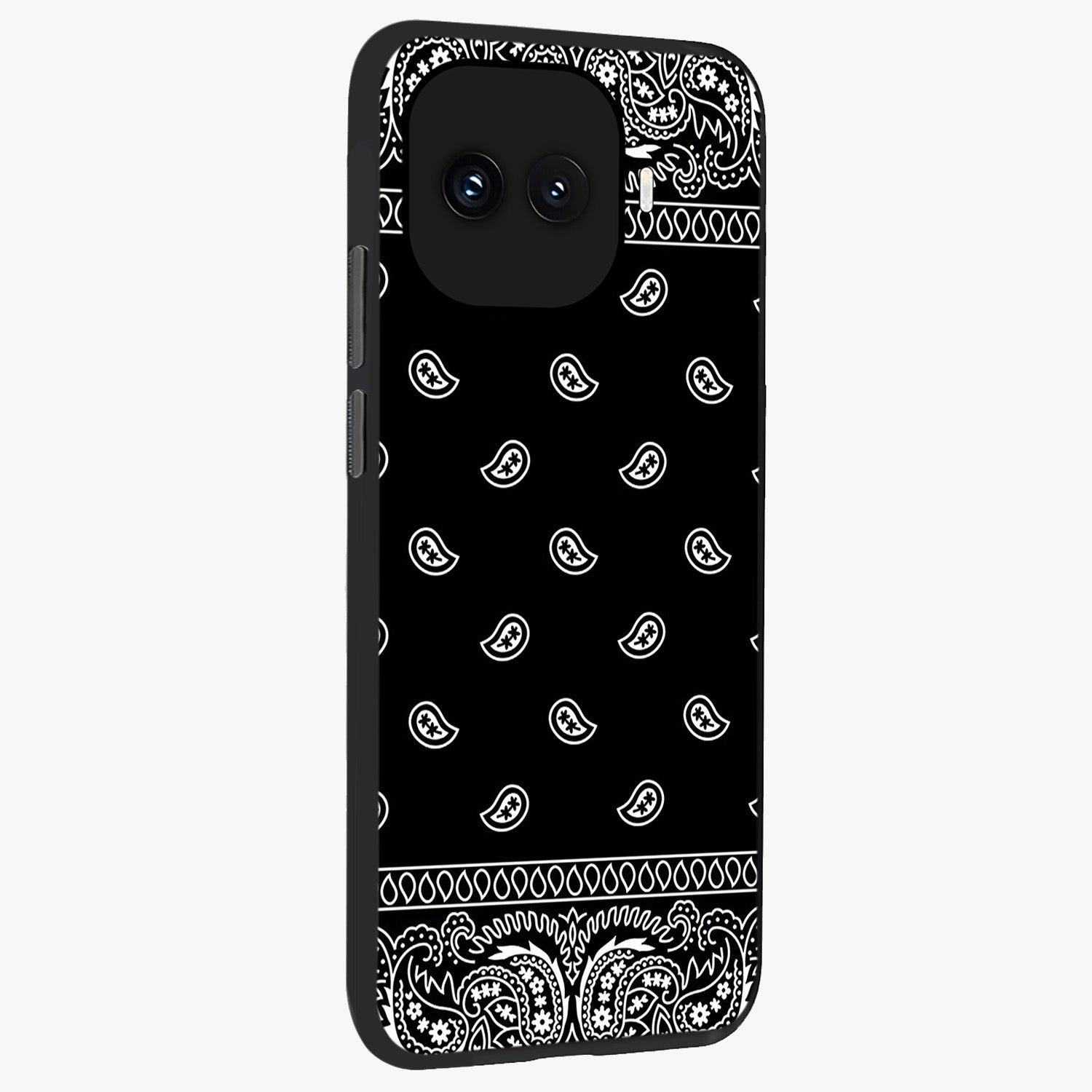 Retro Rebel Threads Glass Case upright view showcasing stylish vintage artwork with bold retro theme.