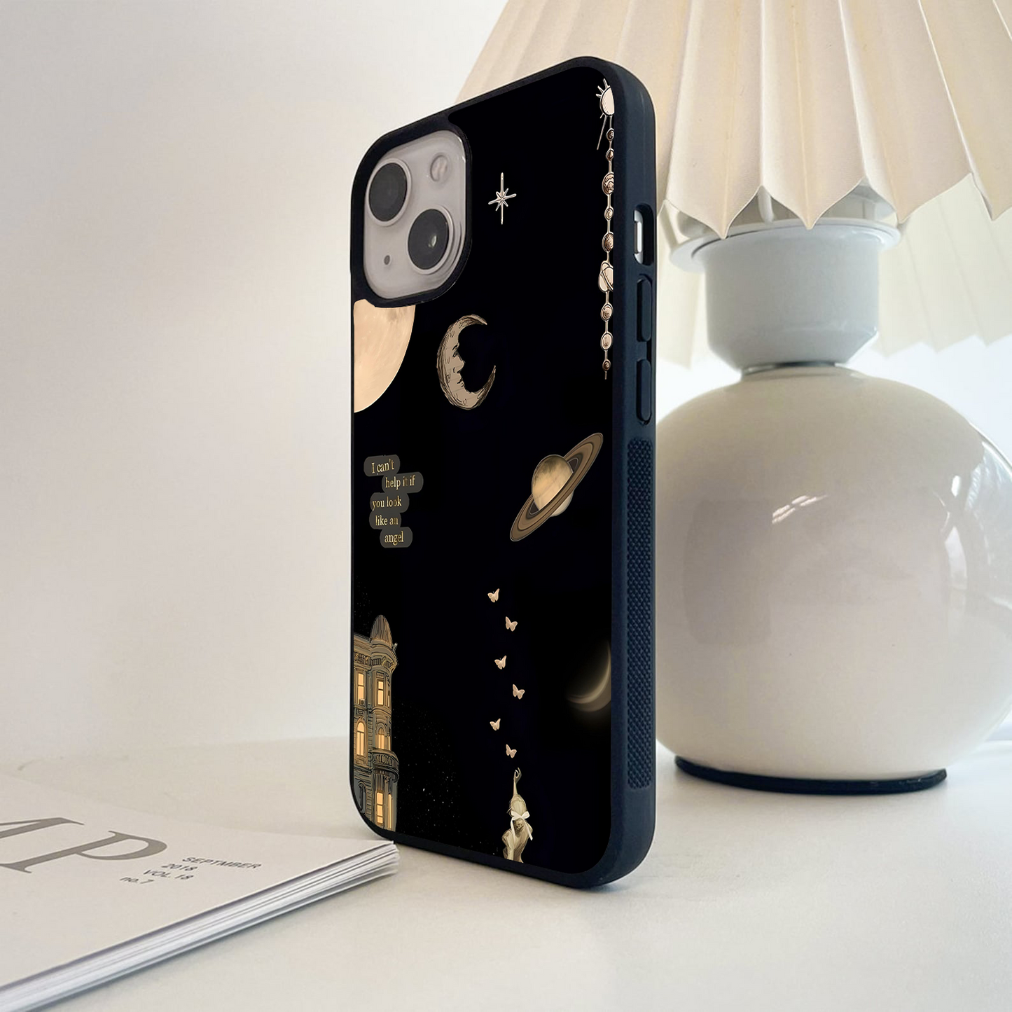 Moonlit Butterfly Whispers Glass Case