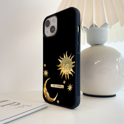 Golden Celestial Charm Glass Case