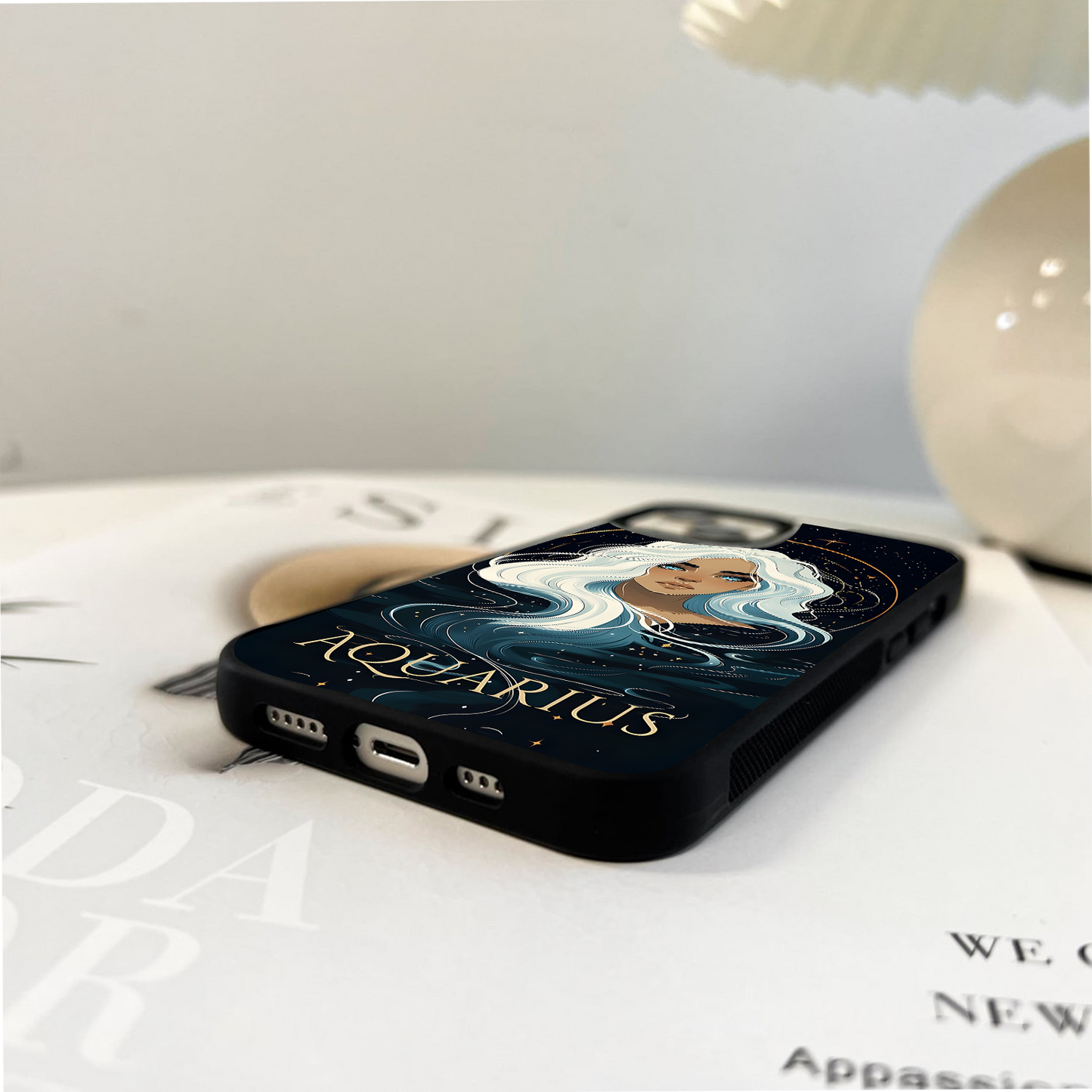 Zodiac Aquarius Glass Case