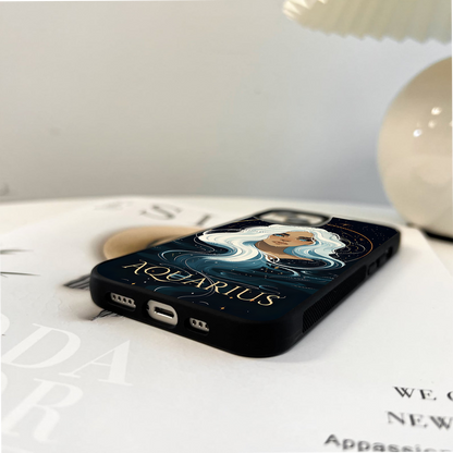 Zodiac Aquarius Glass Case