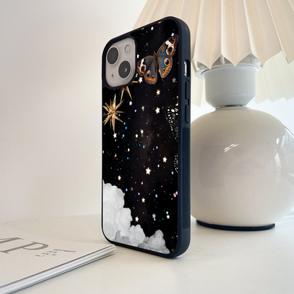 Starlit Butterfly Night Glass Case