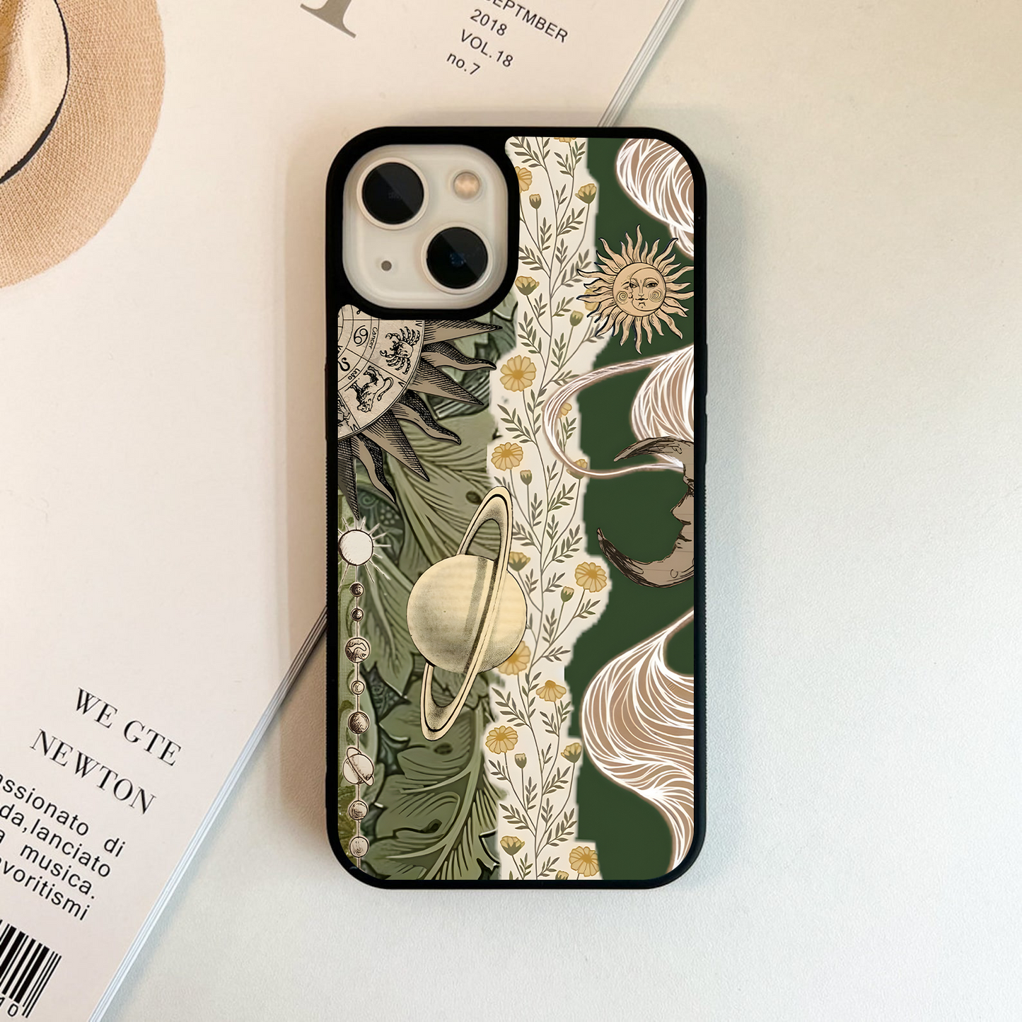 Green Background With Solar Sun Glass Case