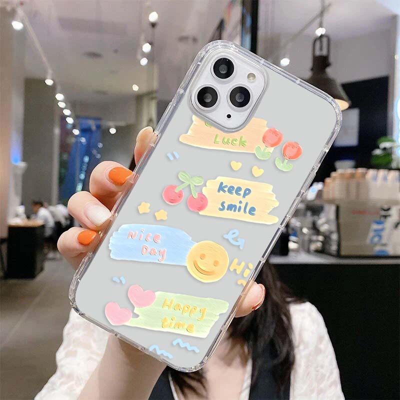 Pastel Mood Notes Clear Silicon Cover