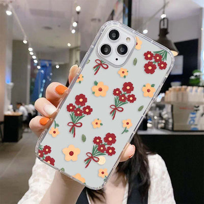 Scarlet Bloom Flower Clear Silicon Cover