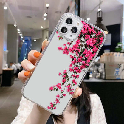 Pink Blossom Trails Clear Silicon Cover