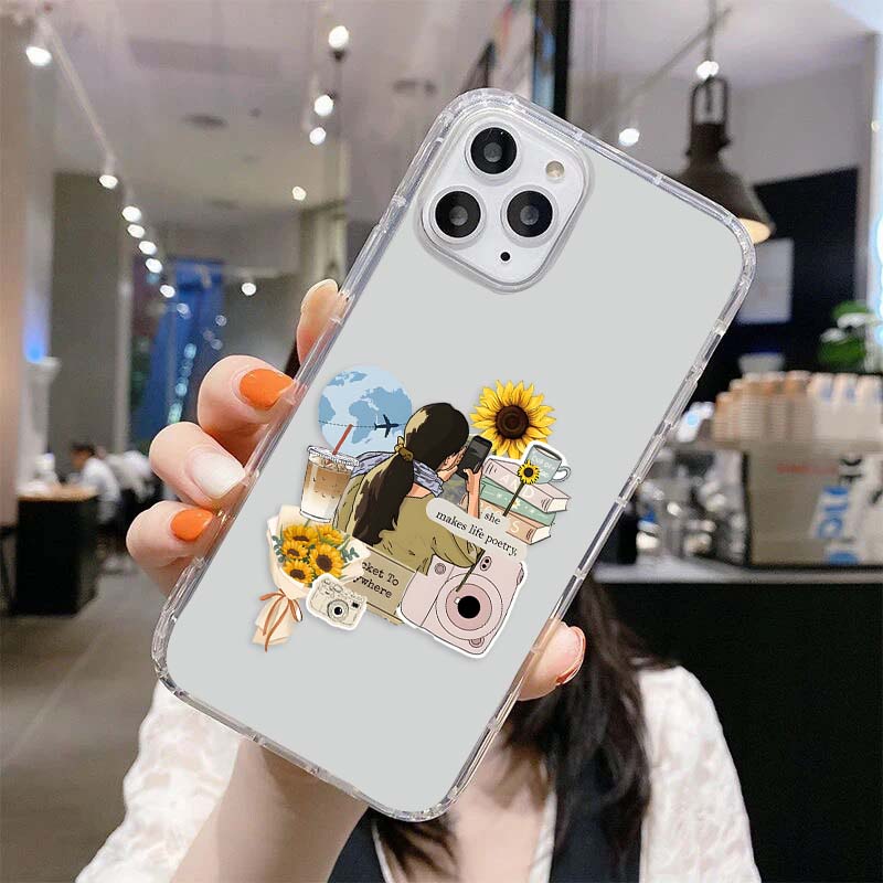 Sunflower Travel Tales Clear Silicon Cover
