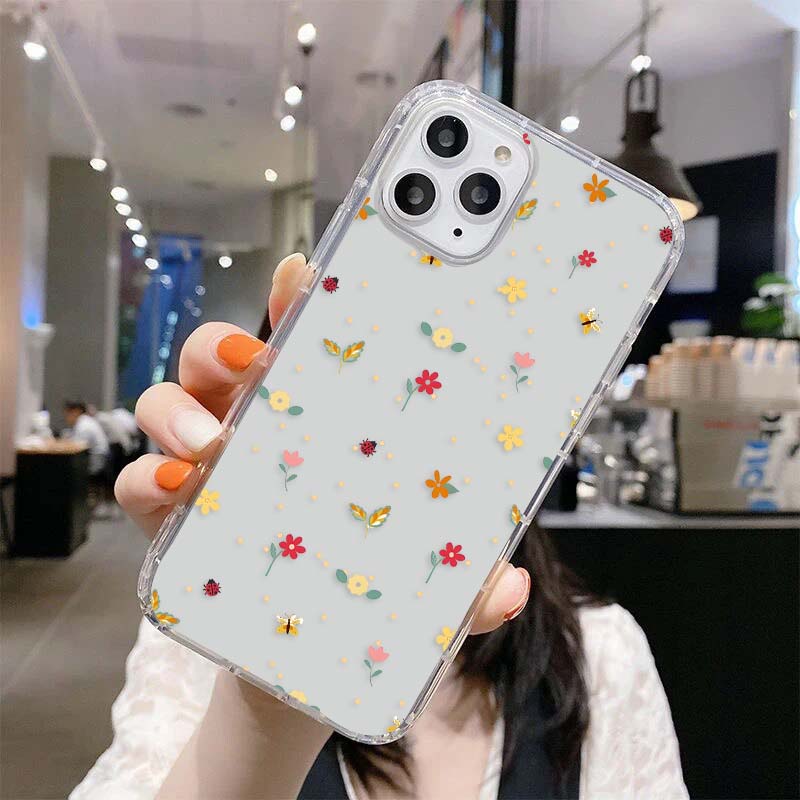 Tiny Garden Flower Clear Silicon Cover