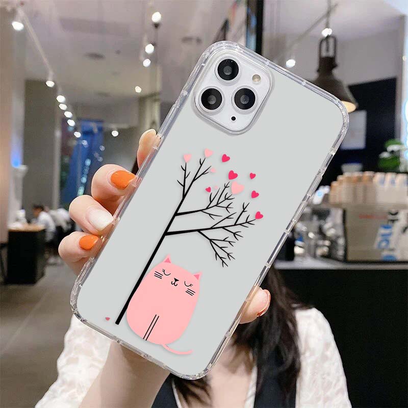 Heart Tree Kitty Clear Silicon Cover