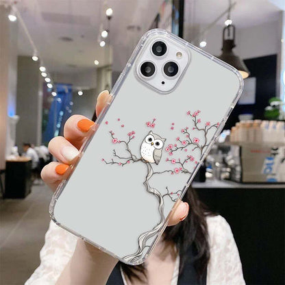 Sakura Owl Glow Clear Silicon Cover