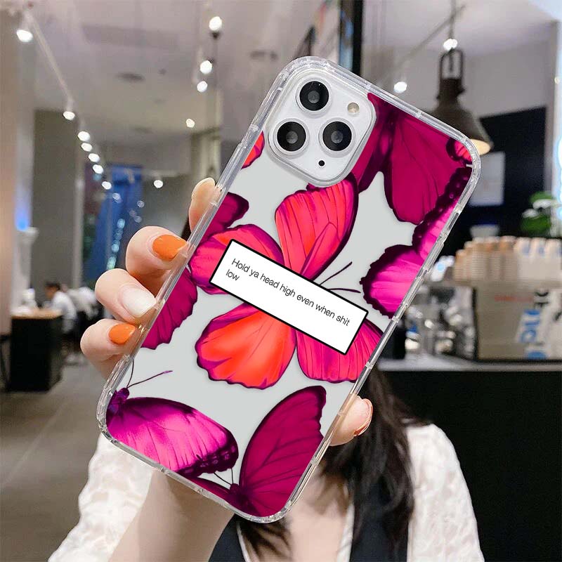 Neon Flutter Butterfly Clear Silicon Cover