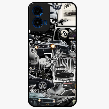 Aesthetic Dark Love Glass Case showing flat back view with dark romantic artwork and glossy glass finish.