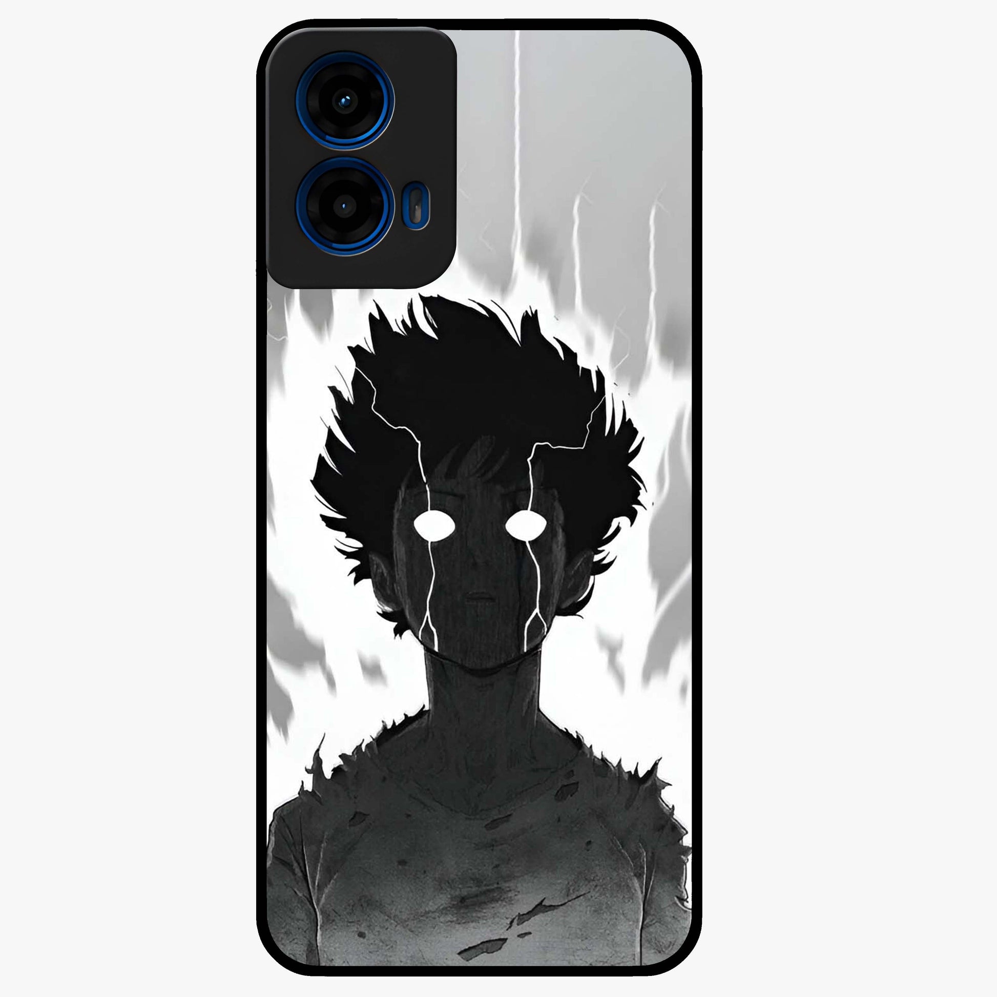 Awakened Inner Rage Glass Case showing flat back view with intense artistic artwork and glossy glass finish.