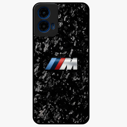 Carbon Speed Mark Glass Case showing flat back view with sporty carbon pattern artwork and glossy glass finish.