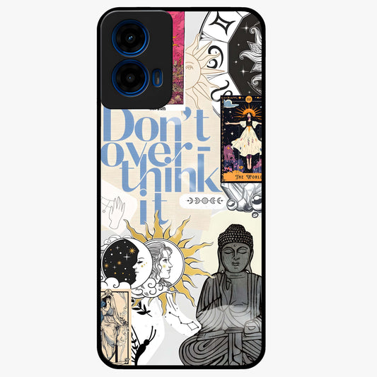 Ethereal Thoughts Glass Case showing flat back view with dreamy artistic artwork and glossy glass finish.