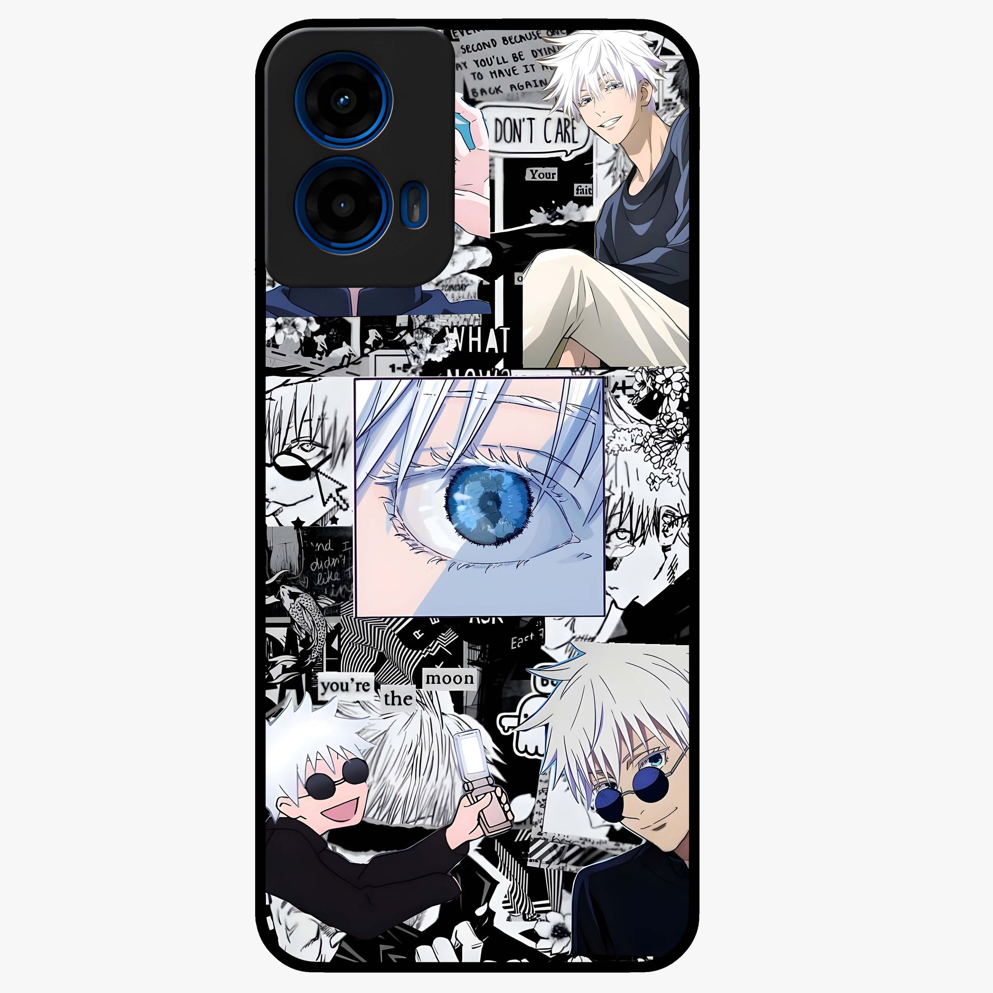 Infinity Sorcerer Chaos Glass Case showing flat back view with mystical sorcerer themed artwork and glossy glass finish.