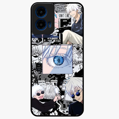 Infinity Sorcerer Chaos Glass Case showing flat back view with mystical sorcerer themed artwork and glossy glass finish.