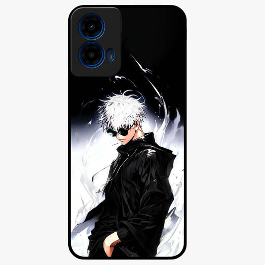 Limitless Shadow King Glass Case showing flat back view with powerful shadow warrior artwork and glossy glass finish.