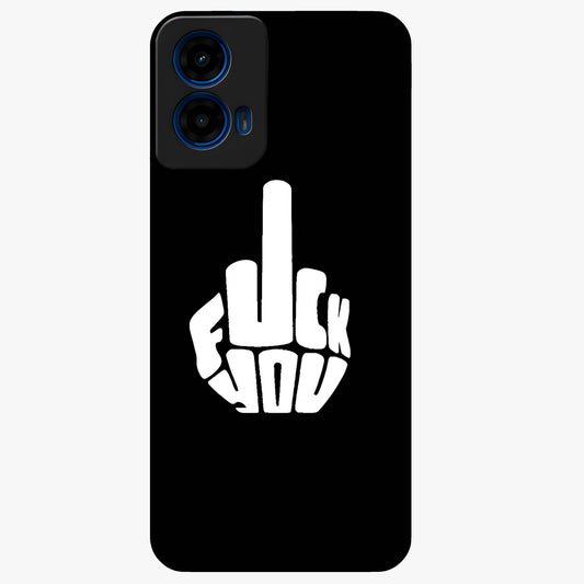 Rebel Mode On Glass Case showing flat back view with bold rebellious typography artwork and glossy glass finish.