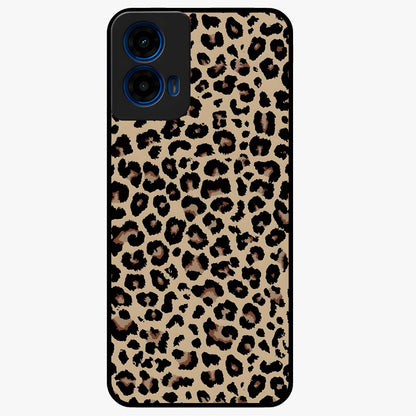 Savage Chic Pattern Glass Case showing flat back view with stylish patterned artwork and glossy glass finish.