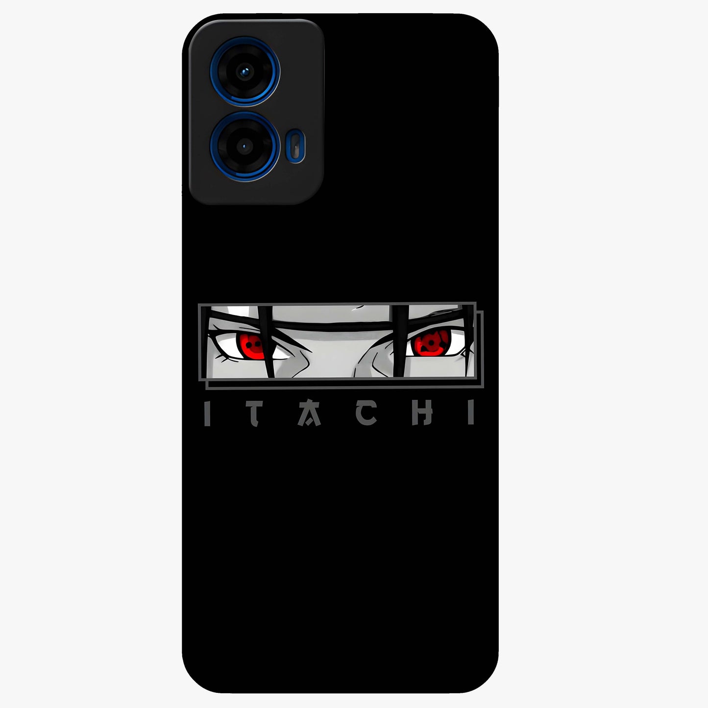 Scarlet Gaze Dominance Glass Case showing flat back view with striking red themed artwork and glossy glass finish.