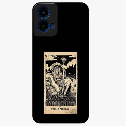 The Empress Glass Case showing flat back view with regal feminine artwork and glossy glass finish.