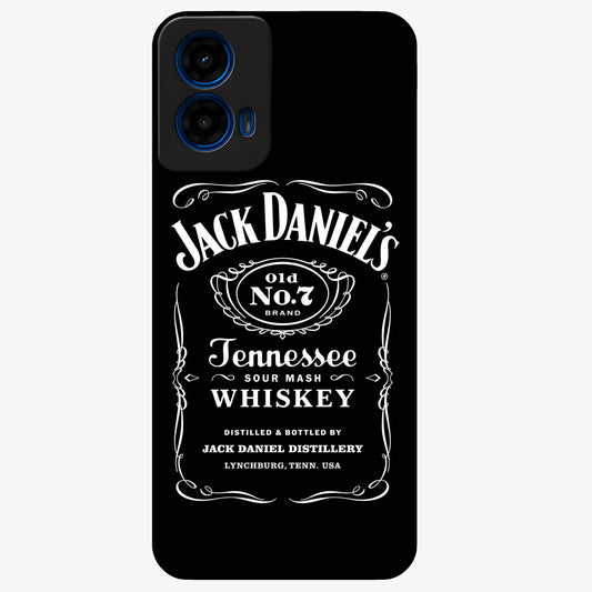 Vintage Whiskey Heritage Glass Case showing flat back view with classic whiskey inspired artwork and glossy glass finish.