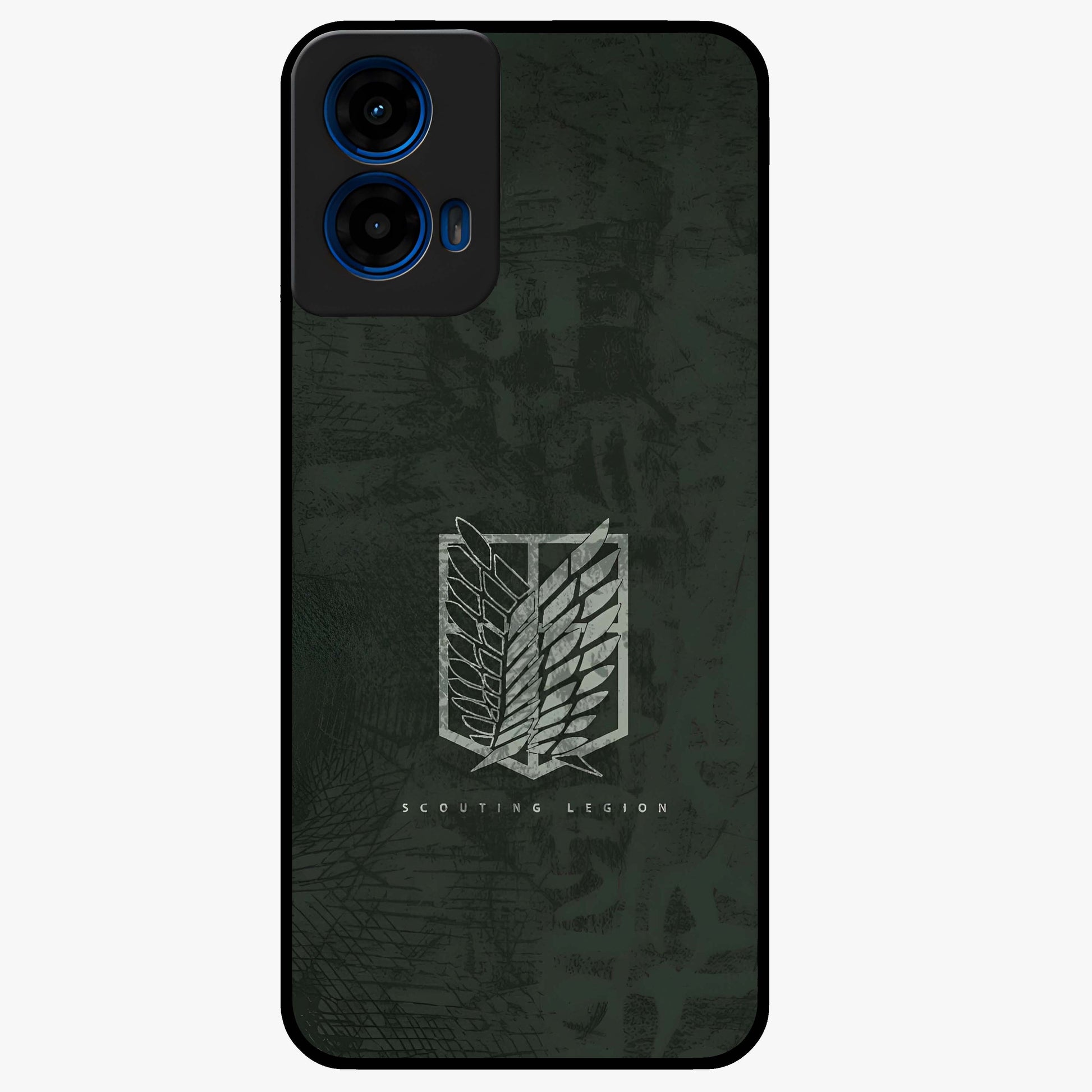Wings Of Freedom Glass Case showing flat back view with symbolic wings artwork and glossy glass finish.