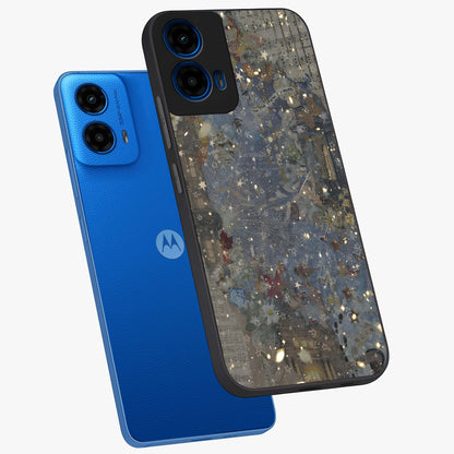 Aesthetic Astrolophia Glass Case displayed in angled mockup highlighting artistic aesthetic elements and smooth glass surface.