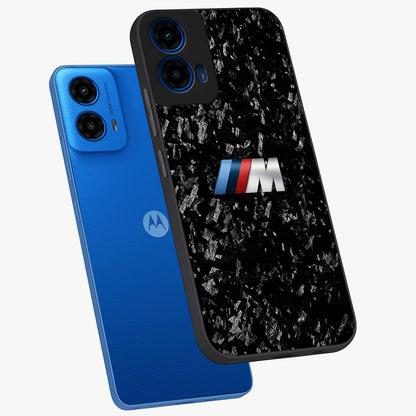 Carbon Speed Mark Glass Case displayed in angled mockup highlighting racing inspired carbon design and sleek aesthetic style.
