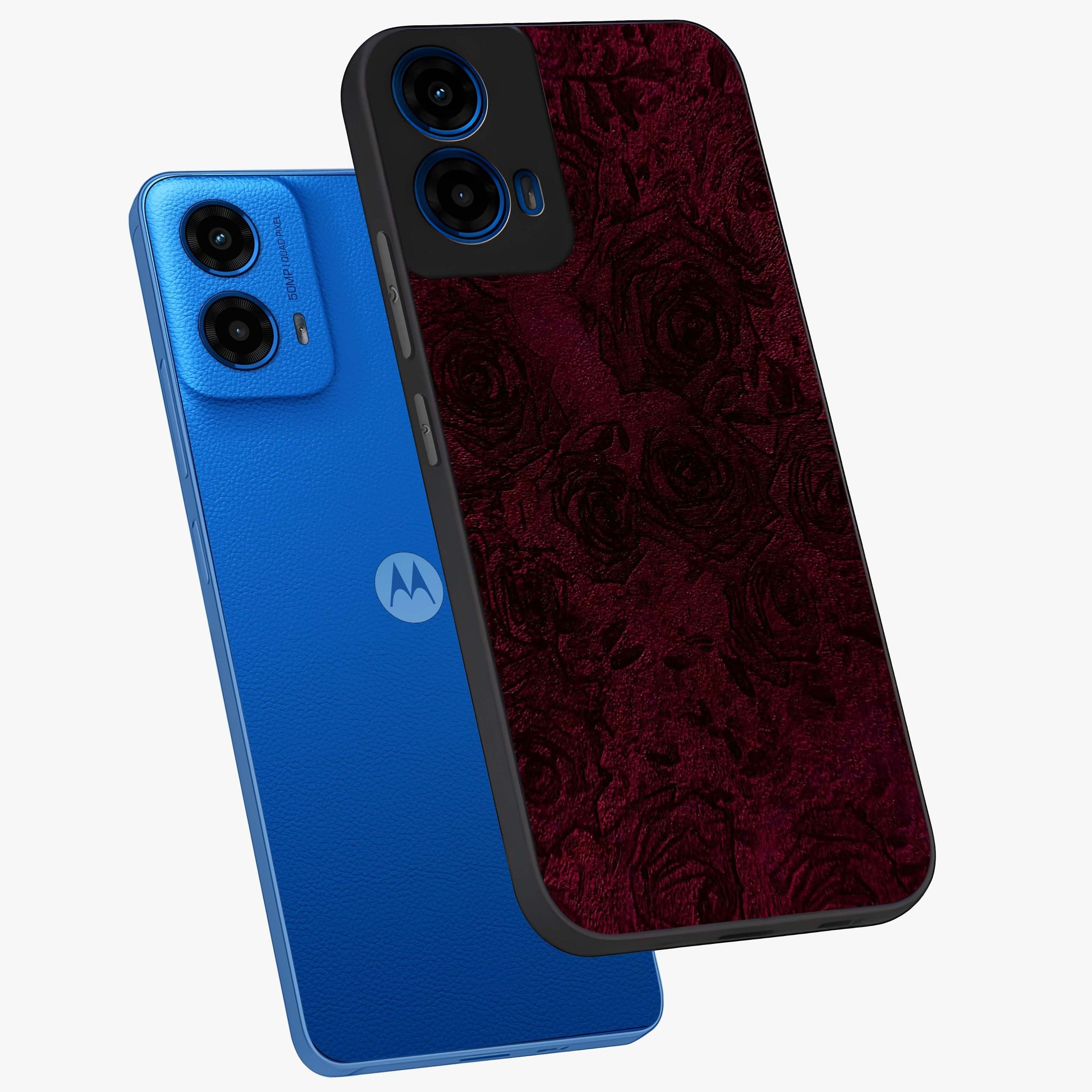 Crimson Fade Flow Glass Case displayed in angled mockup highlighting smooth gradient design with modern aesthetic style.