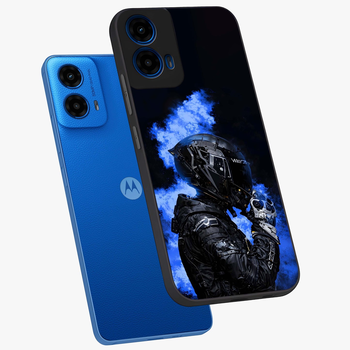 Cyber Sentinel Protocol Glass Case displayed in angled mockup highlighting digital cyber design with sci-fi aesthetic style.