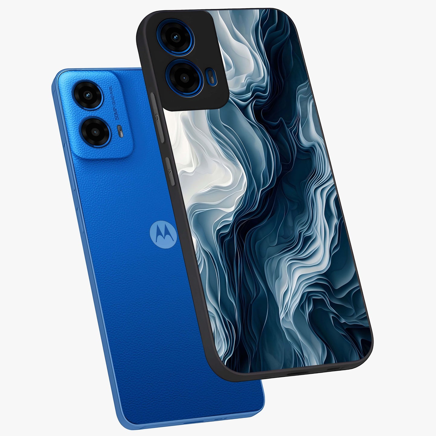 Ethereal Paper Marble Glass Case displayed in angled mockup highlighting elegant marble pattern with modern aesthetic style.