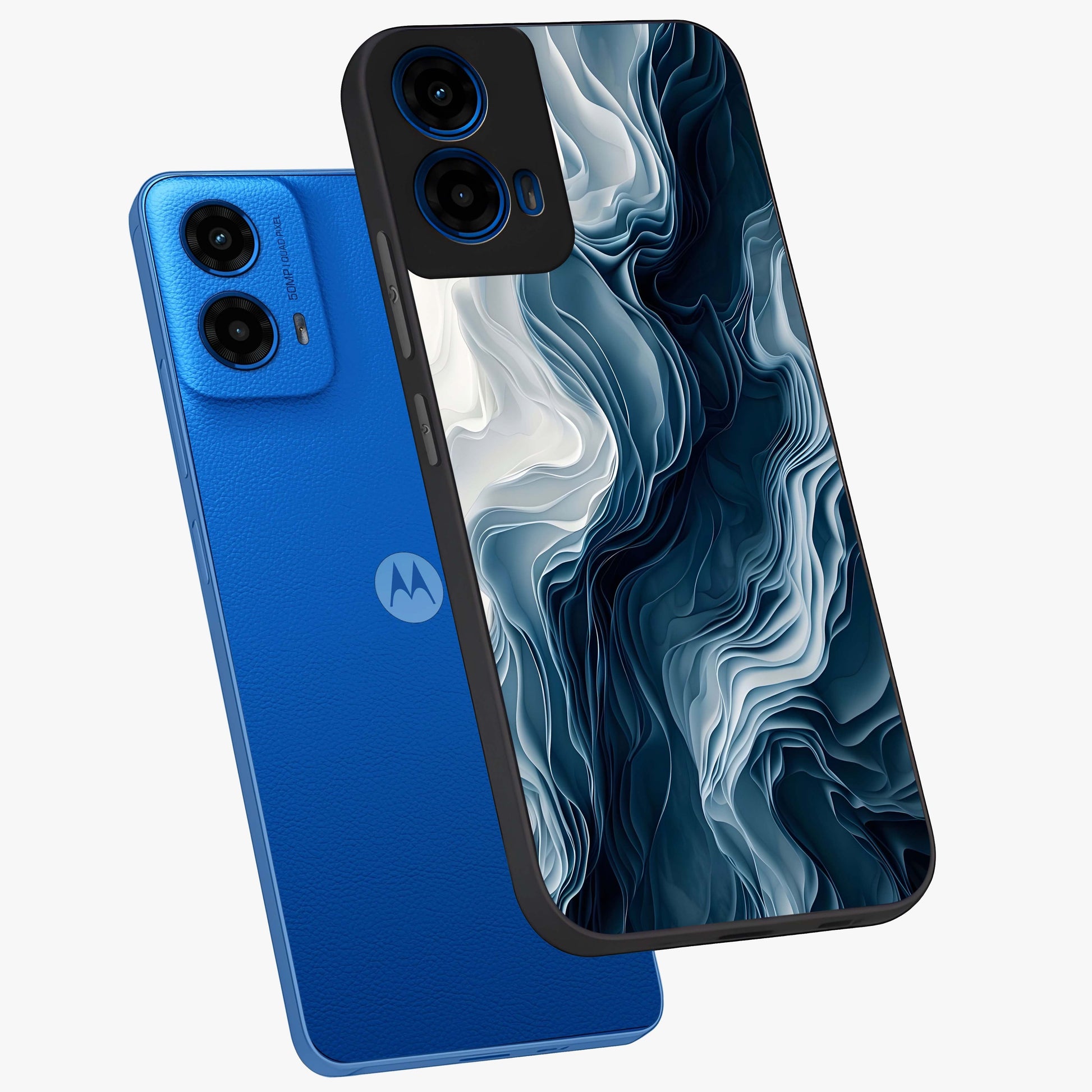 Ethereal Paper Marble Glass Case displayed in angled mockup highlighting elegant marble pattern with modern aesthetic style.