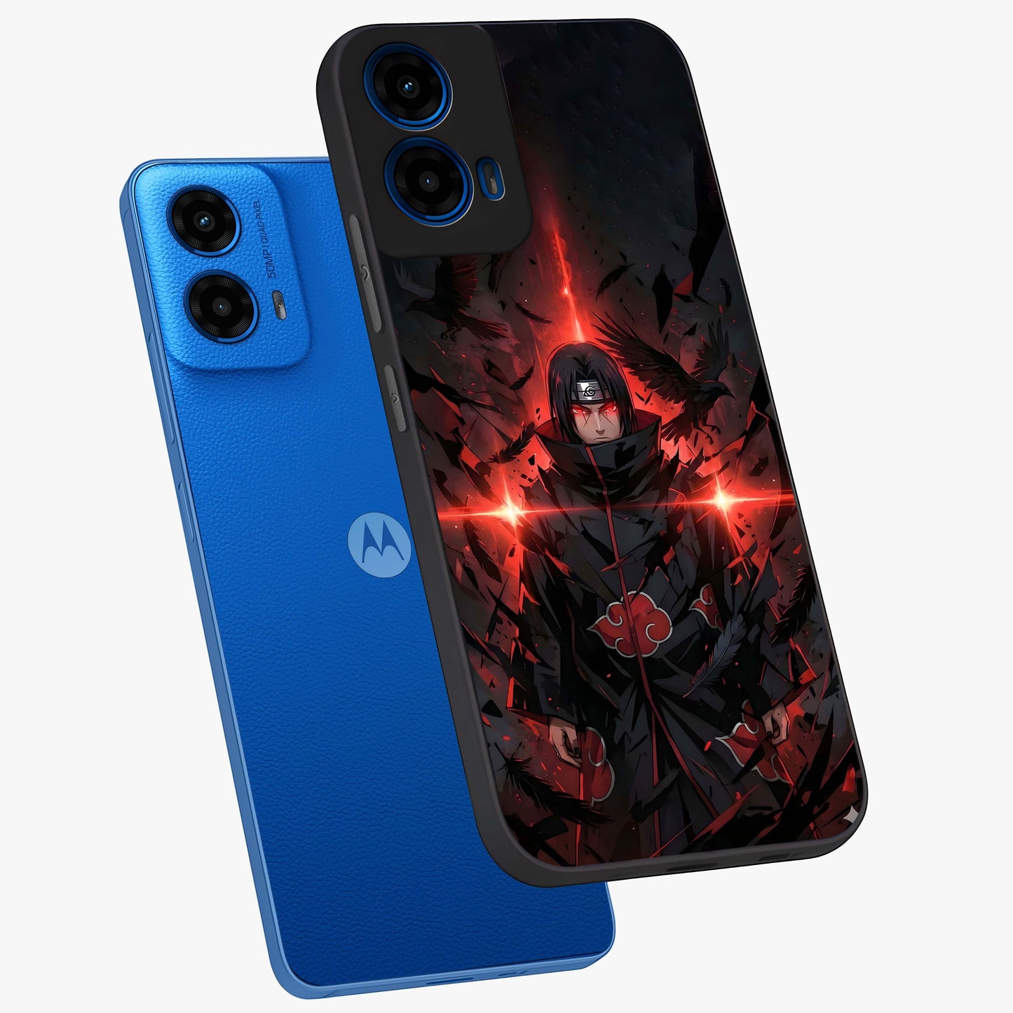 Focused Blade Discipline Glass Case displayed in angled mockup highlighting clean minimal text artwork with modern aesthetic style.