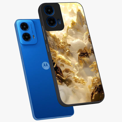 Gates Of Illumination Glass Case displayed in angled mockup highlighting radiant portal inspired design with fantasy aesthetic.
