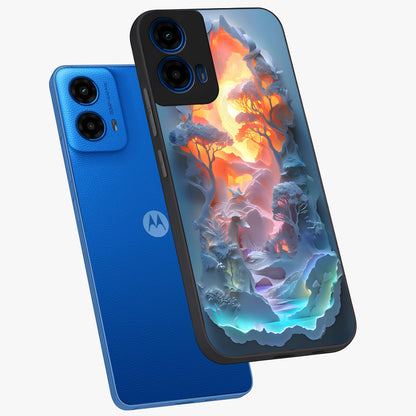Glow Forest Portal Glass Case displayed in angled mockup highlighting mystical forest design with magical glowing aesthetic.